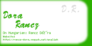 dora rancz business card